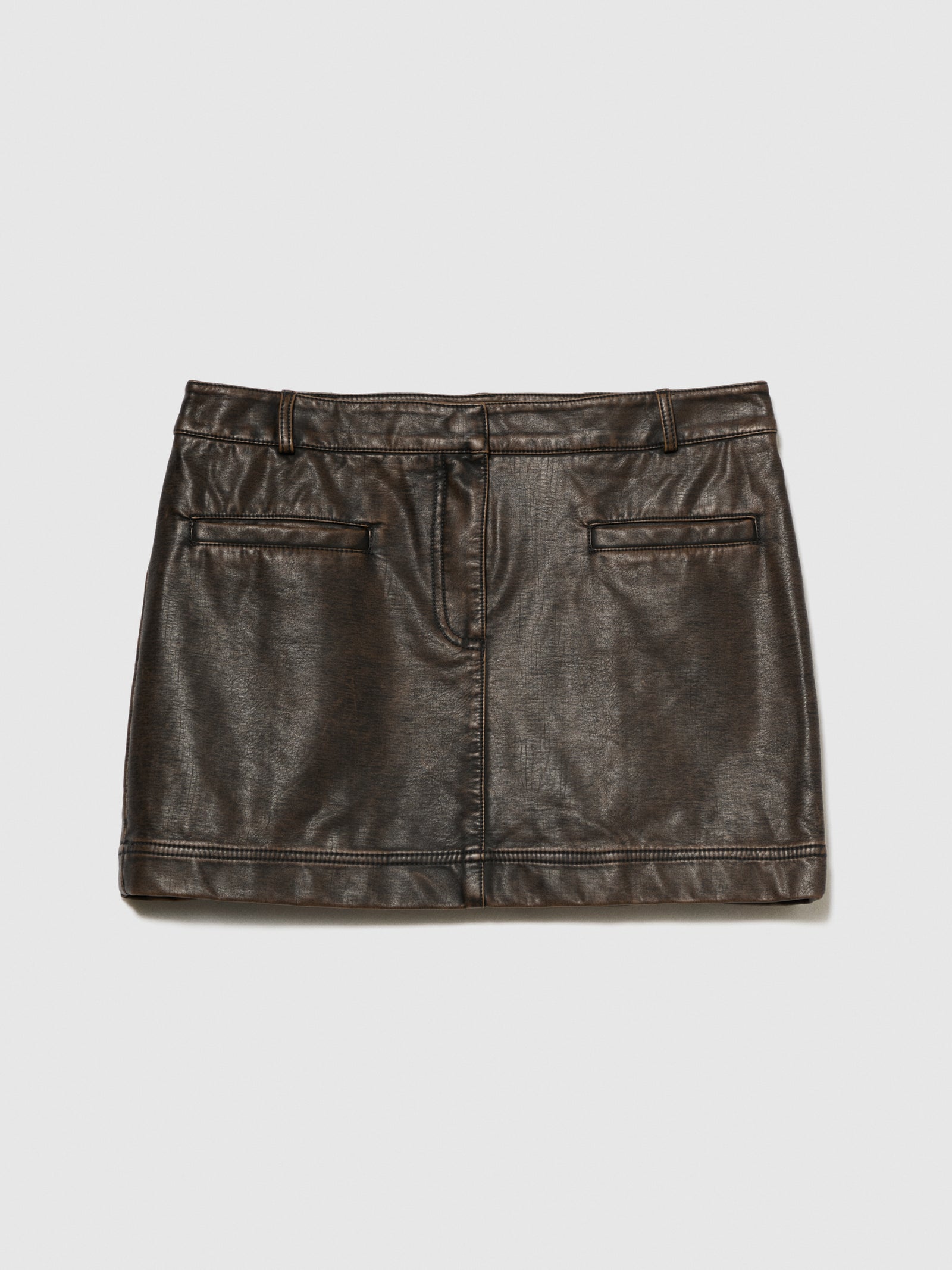 Minigonna a vita bassa da donna marrone | Sisley Outlet