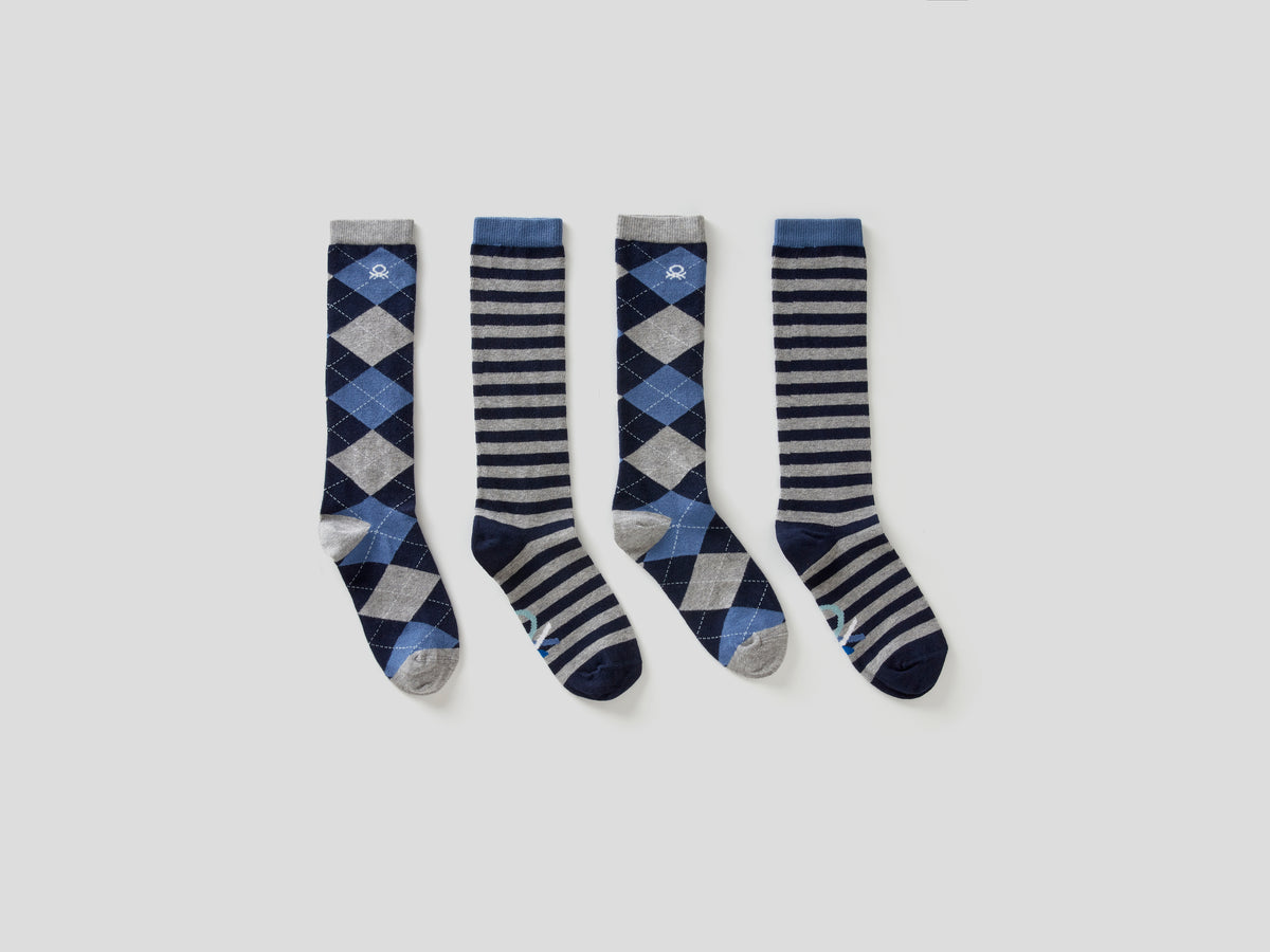 Due paia di calzini jacquard
