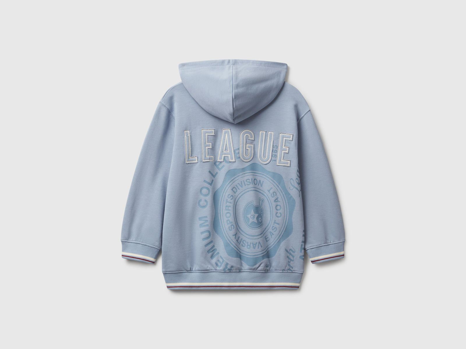 Felpa over fit con stampa da bambino azzurro 2 | Benetton Outlet