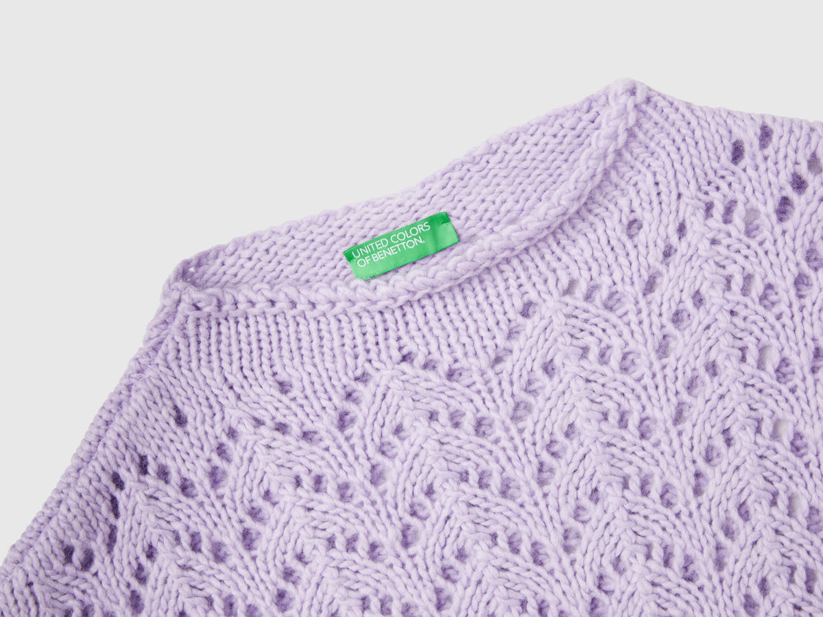 Maglia effetto uncinetto