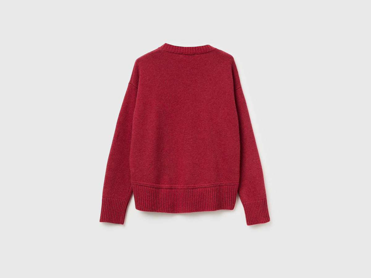 Maglia boxy fit in misto lana