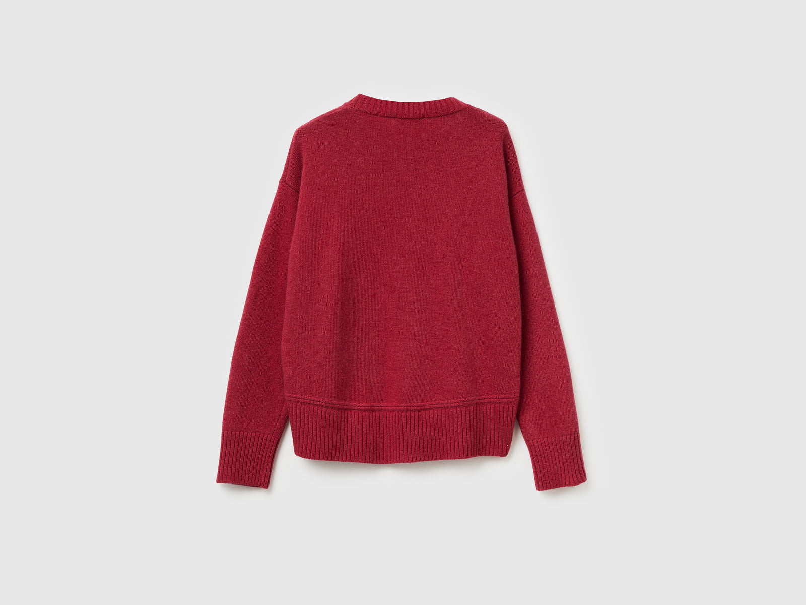 Maglia boxy fit in misto lana da donna fragola 2 | Benetton Outlet