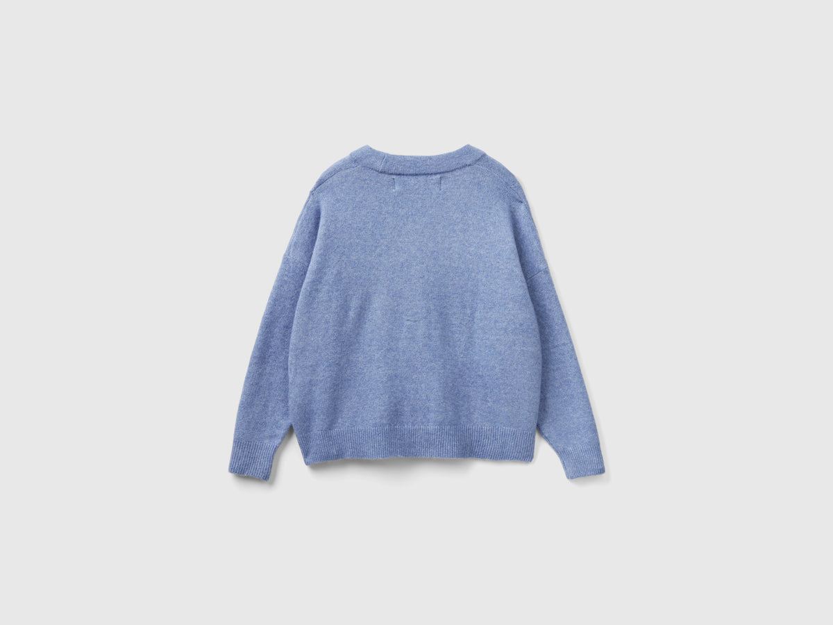 Cardigan over in filato riciclato