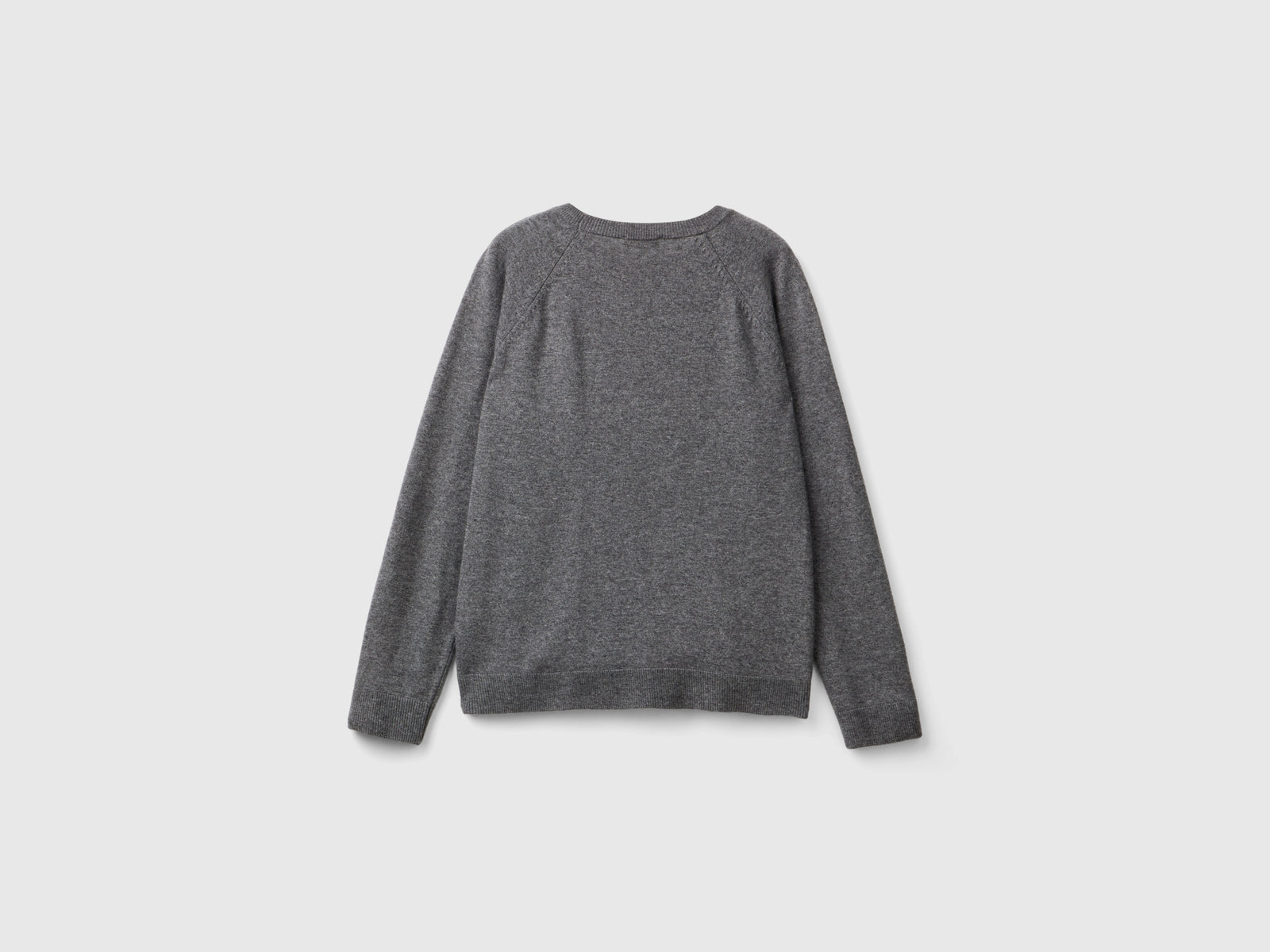 Maglia girocollo in misto lana e cashmere da donna grigio scuro 2 | Benetton Outlet