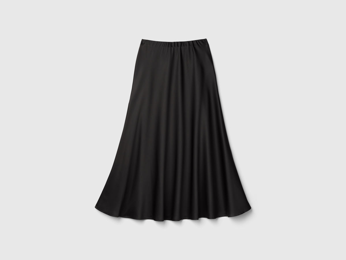 Gonna fluida effetto satin