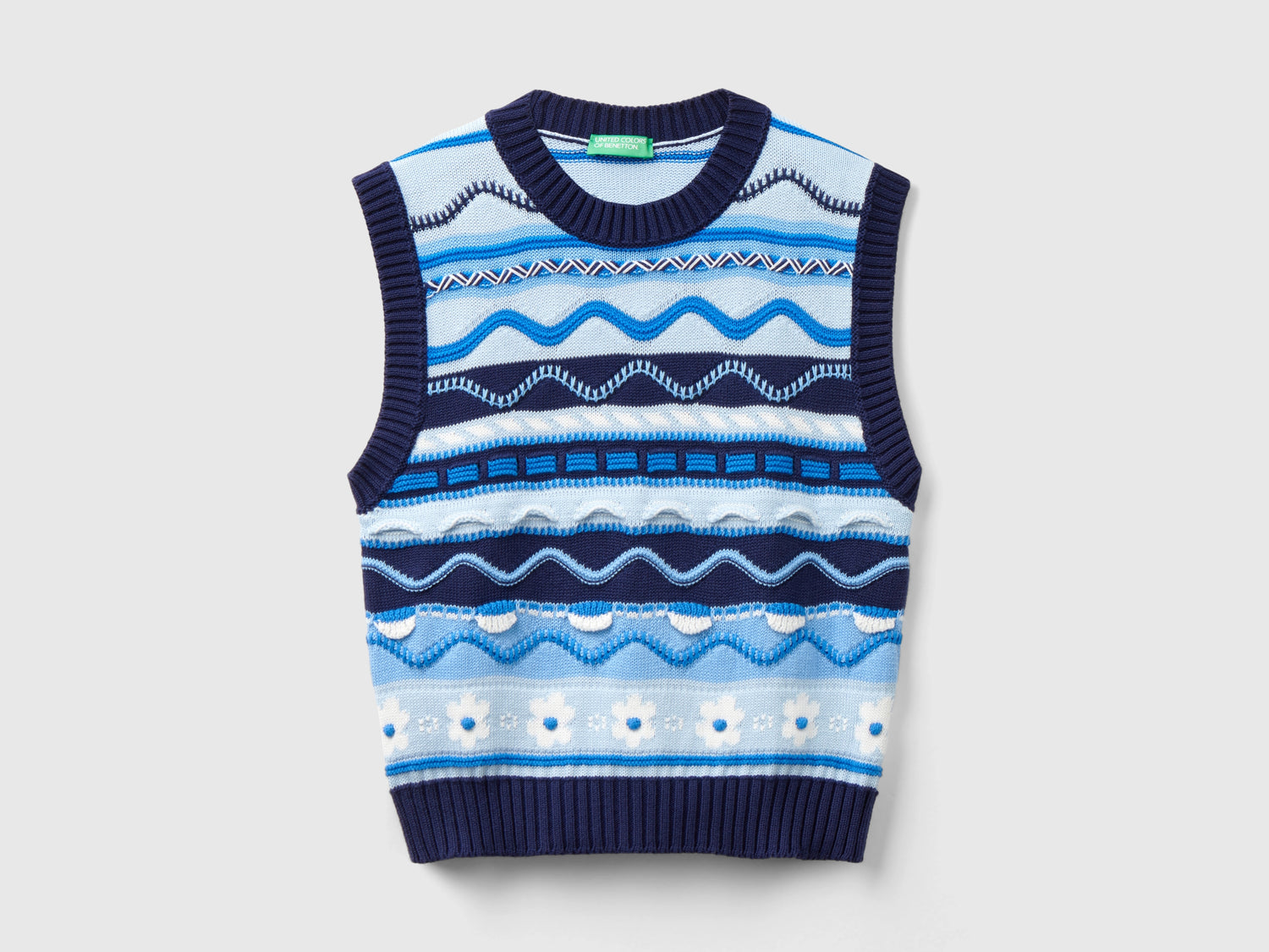 Gilet cropped 100% cotone da donna multi-color | Benetton Outlet