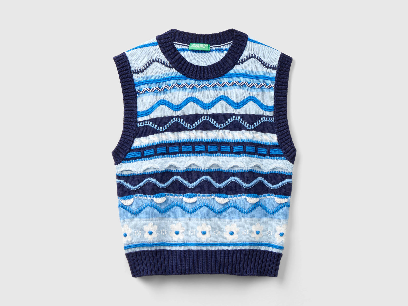 Gilet cropped 100% cotone da donna multi-color | Benetton Outlet