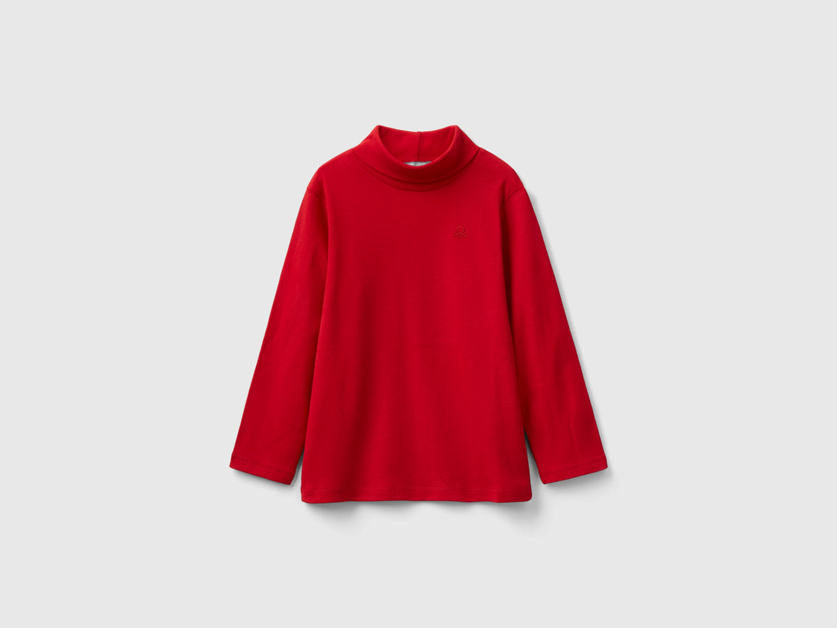 T-shirt lupetto in caldo cotone bio
