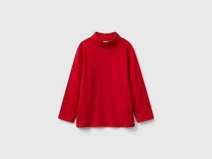 T-shirt lupetto in caldo cotone bio