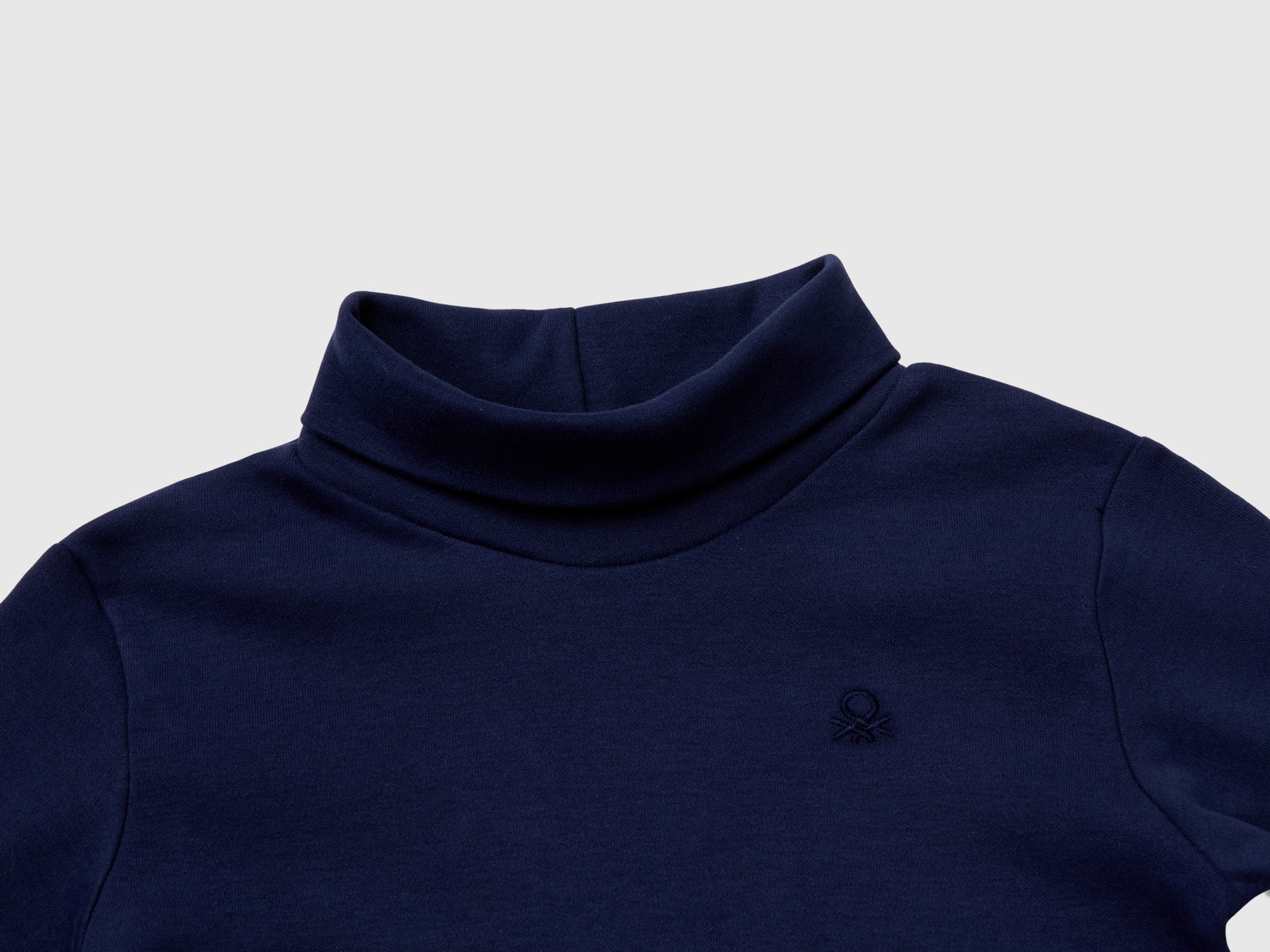 T-shirt lupetto a costine da bimbo blu scuro 3 | Benetton Outlet