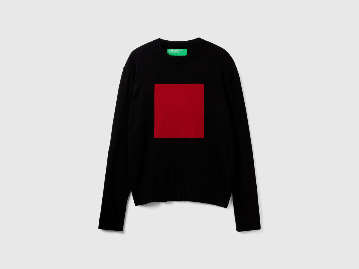 Maglione con intarsio