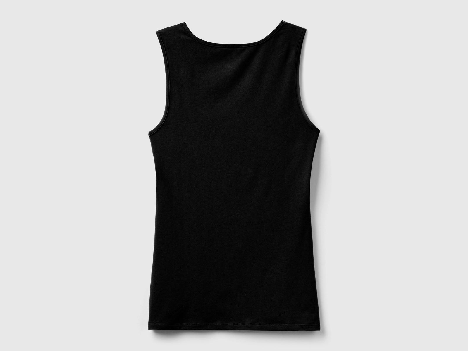 Canotta scollo a V con pizzo da donna nero 2 | Benetton Outlet