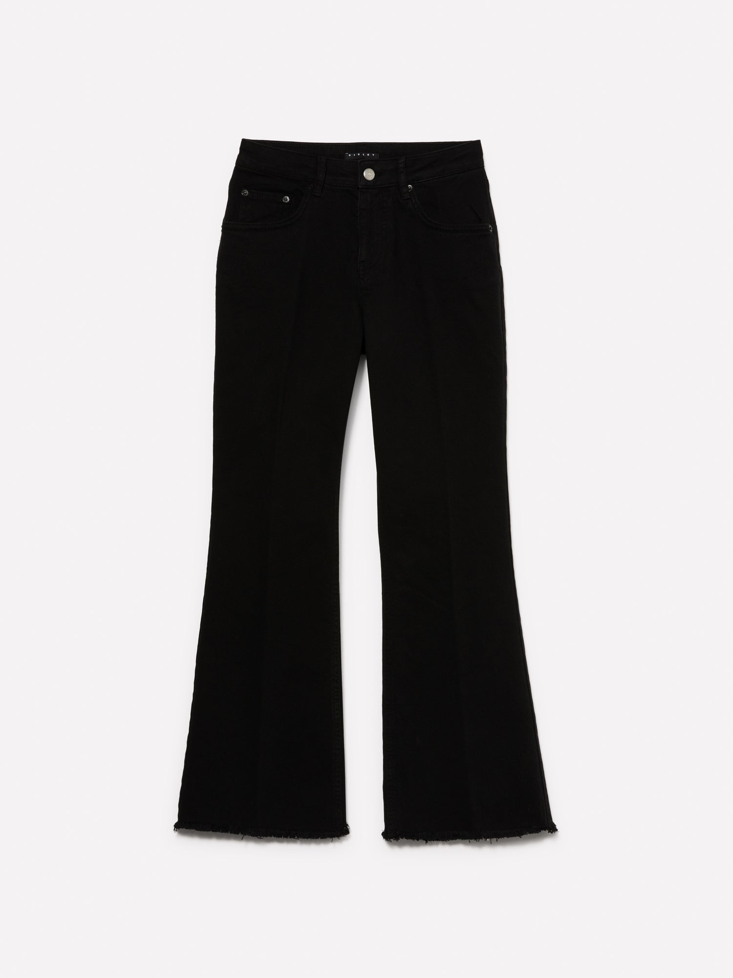 Jeans color flare fit da donna nero | Sisley Outlet