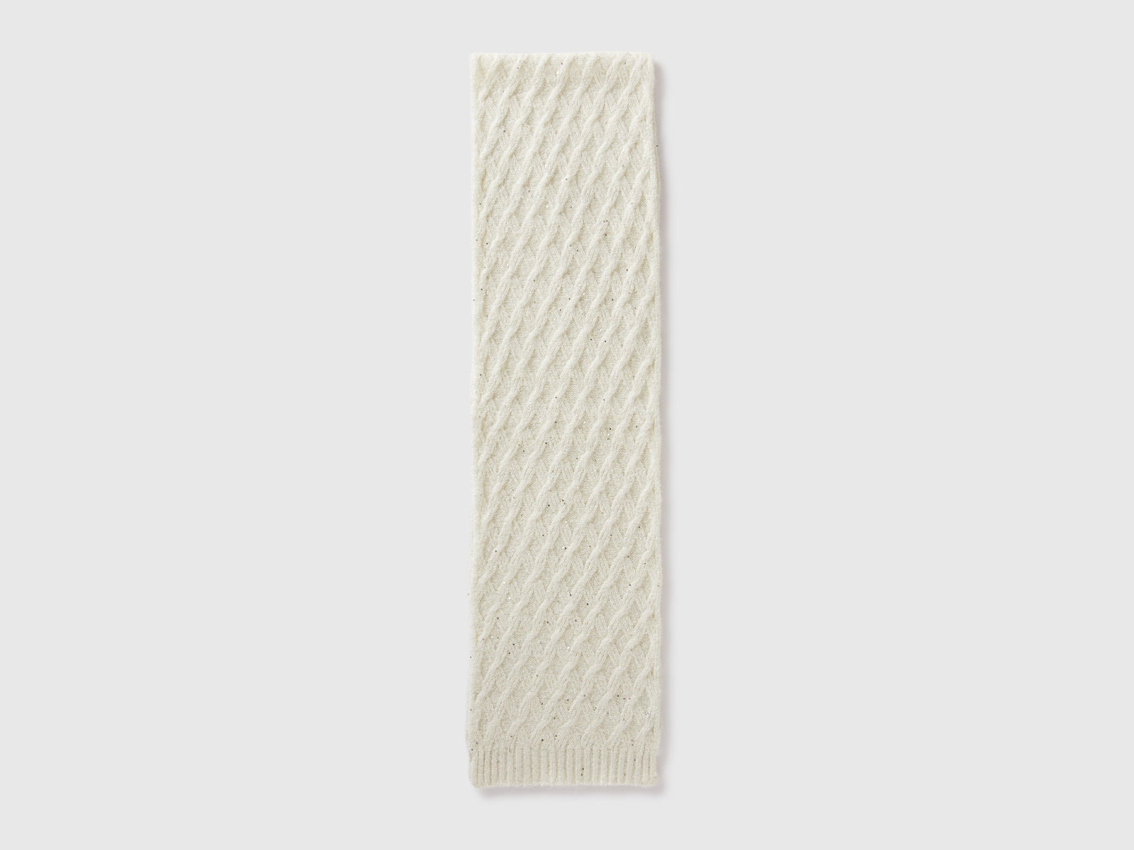 Sciarpa con lurex da bambina bianco panna 2 | Benetton Outlet