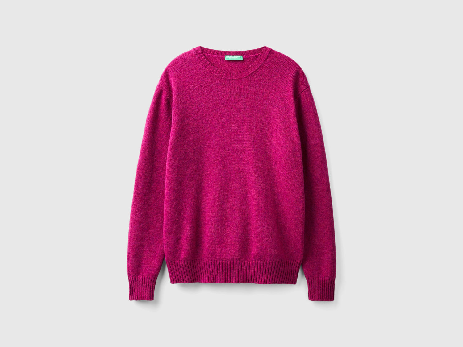Maglia in lana Shetland da uomo fucsia | Benetton Outlet