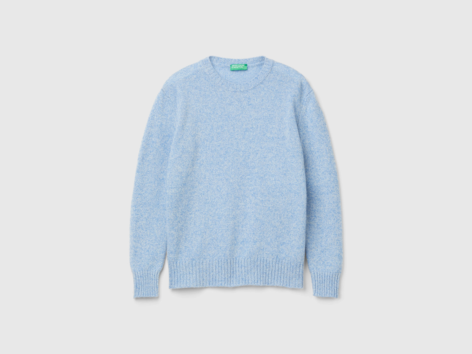 Maglia in pura lana Shetland da donna azzurro | Benetton Outlet