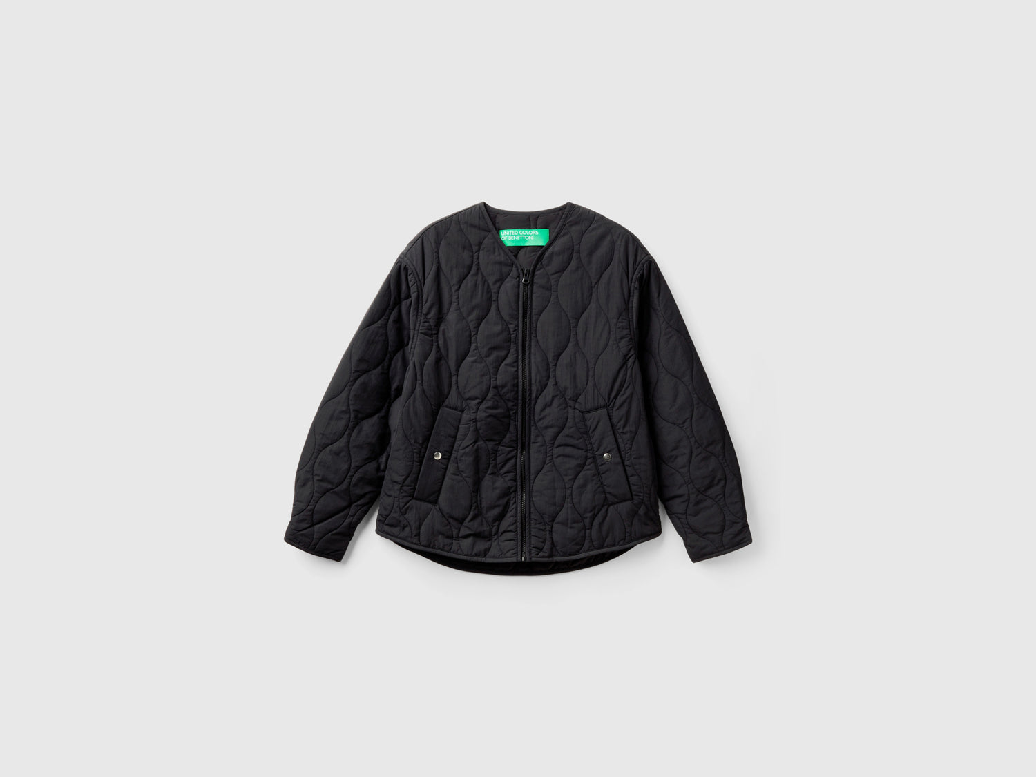 Piumino in nylon riciclato da donna nero | Benetton Outlet