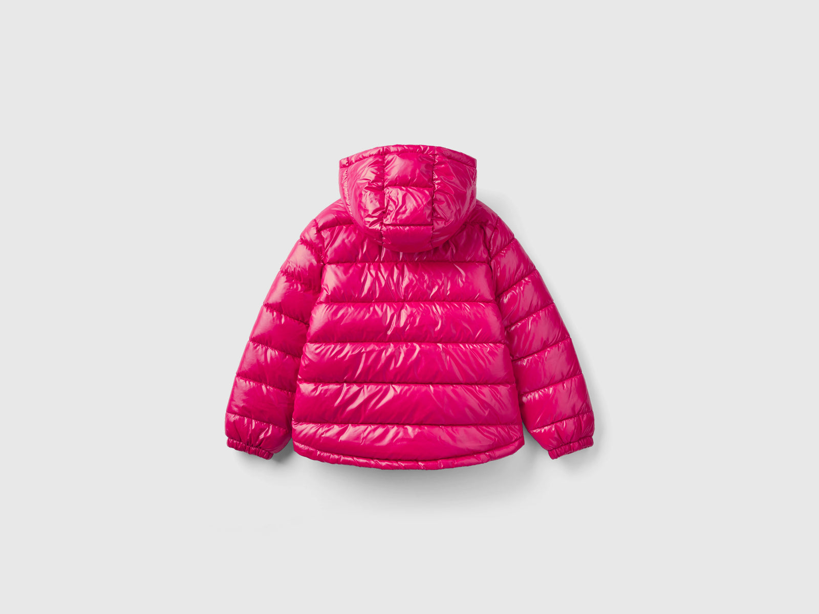Giubbotto lucido imbottito da bambina ciclamino 2 | Benetton Outlet