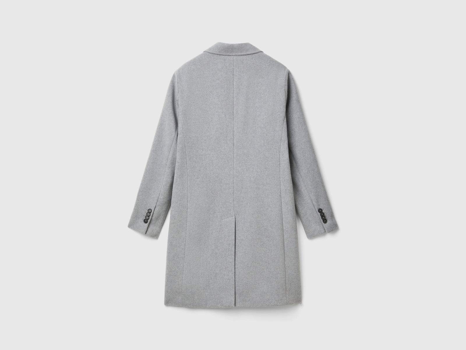 Cappotto foderato in misto lana da uomo grigio chiaro 2 | Benetton Outlet