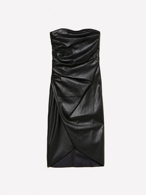 Vestito bustier con arriccio