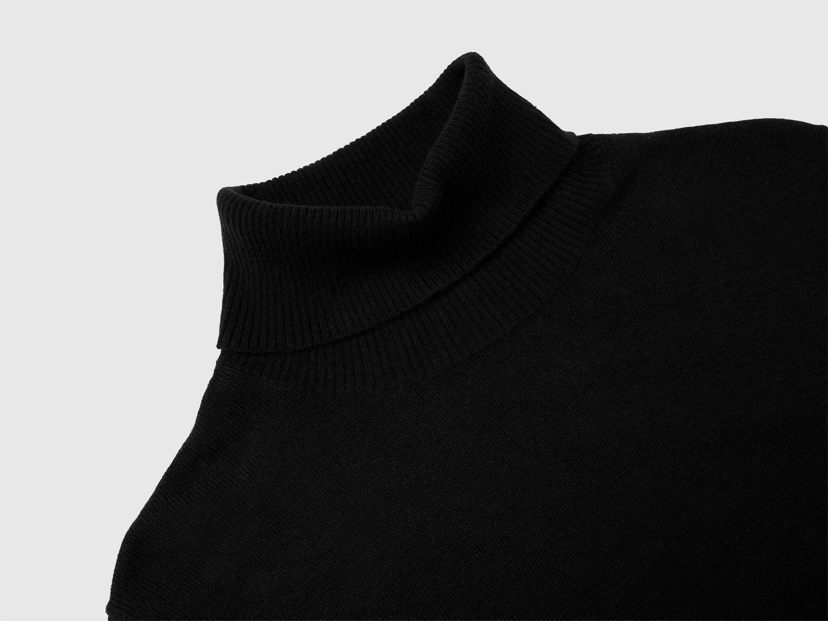 Dolcevita a manica corta in misto cashmere