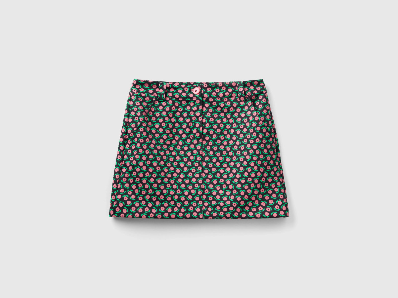 Minigonna con stampa fiori da donna multi-color | Benetton Outlet