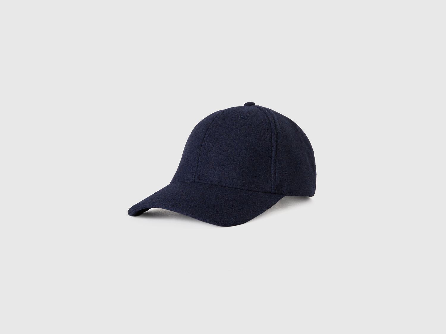 Cappello con visiera in panno da donna blu scuro | Benetton Outlet