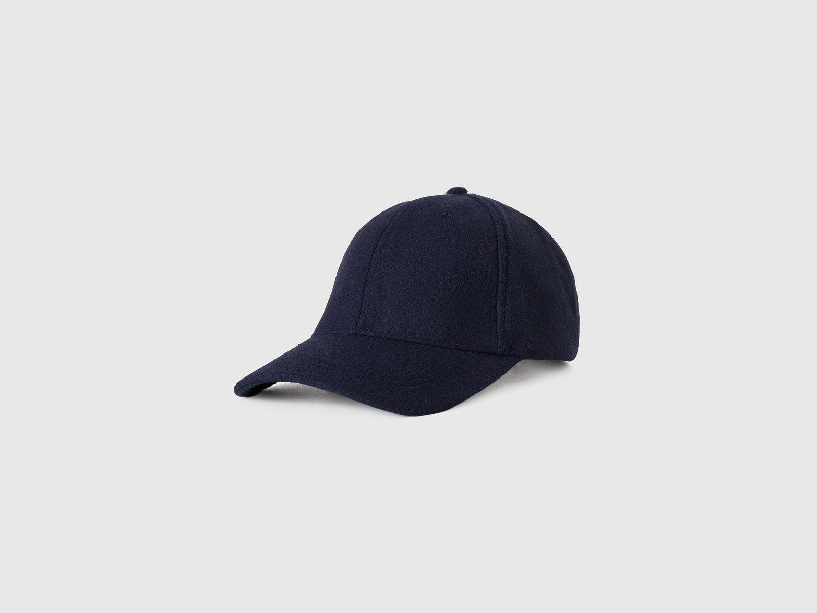 Cappello con visiera in panno da donna blu scuro | Benetton Outlet