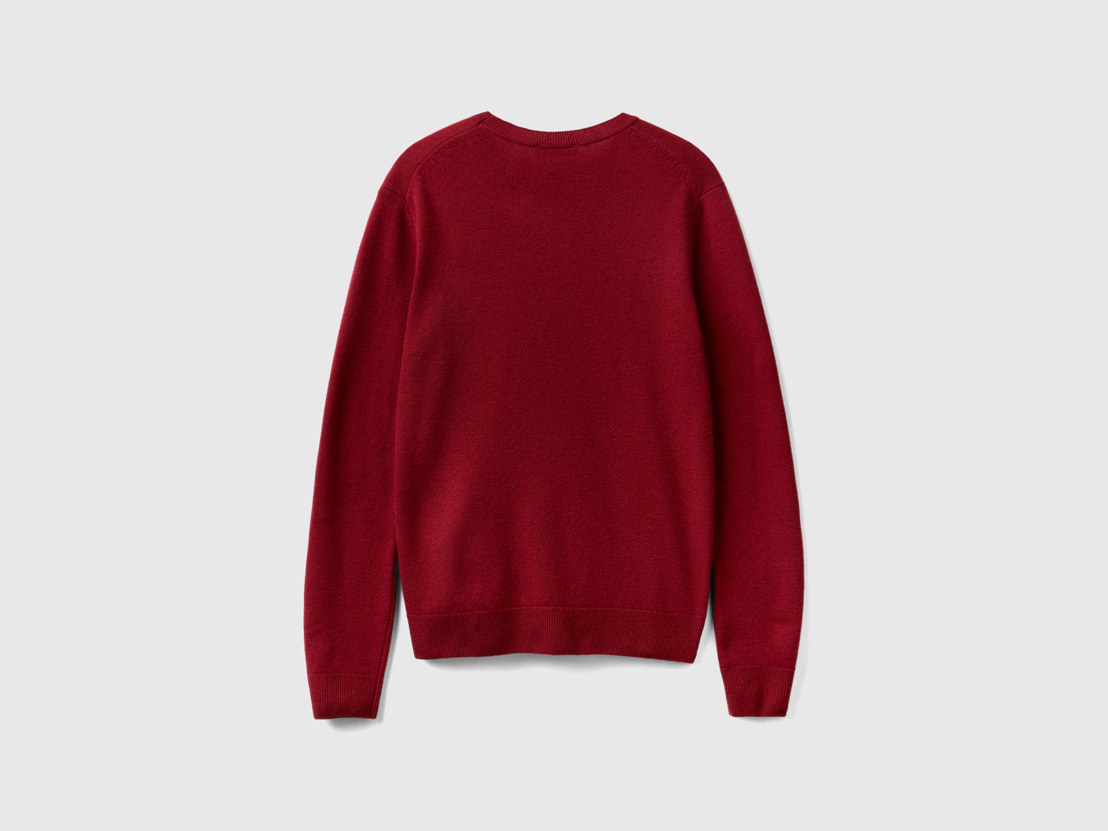 Maglia girocollo in lana Merino da donna bordeaux 2 | Benetton Outlet