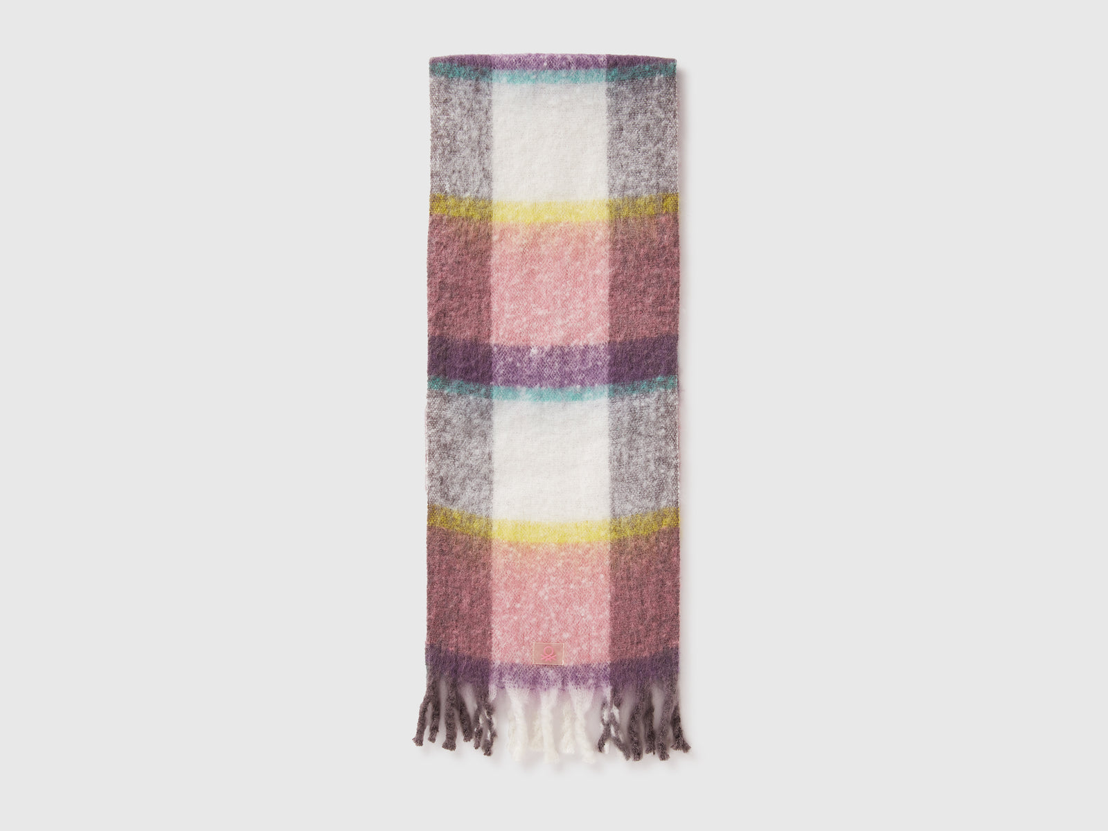 Sciarpa tartan da bambino rosa 2 | Benetton Outlet