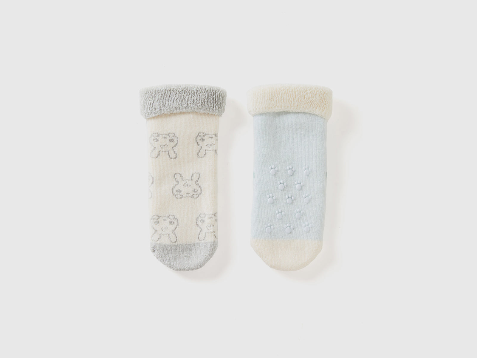 Set calzini antiscivolo con coniglietti da neonato multi-color 2 | Benetton Outlet