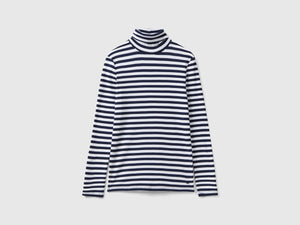 T-shirt lupetto a righe