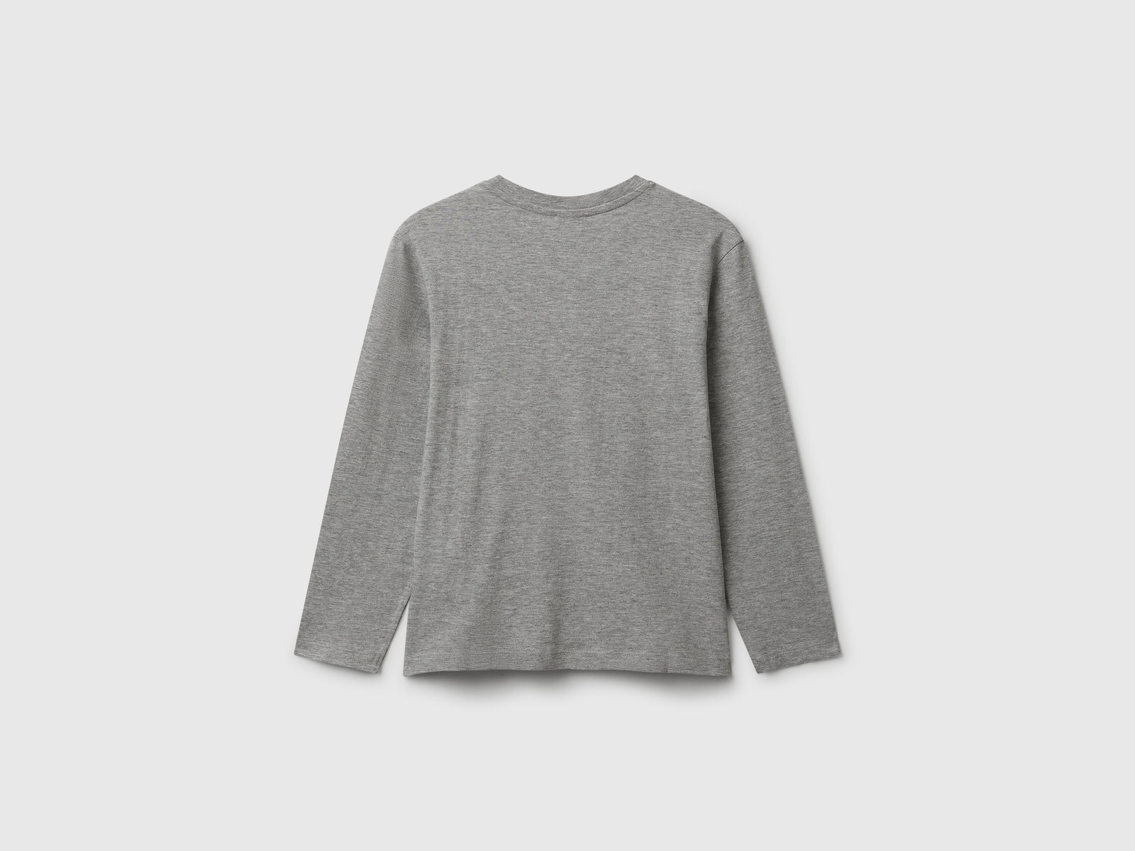 T-shirt in cotone da bambino grigio chiaro 2 | Benetton Outlet