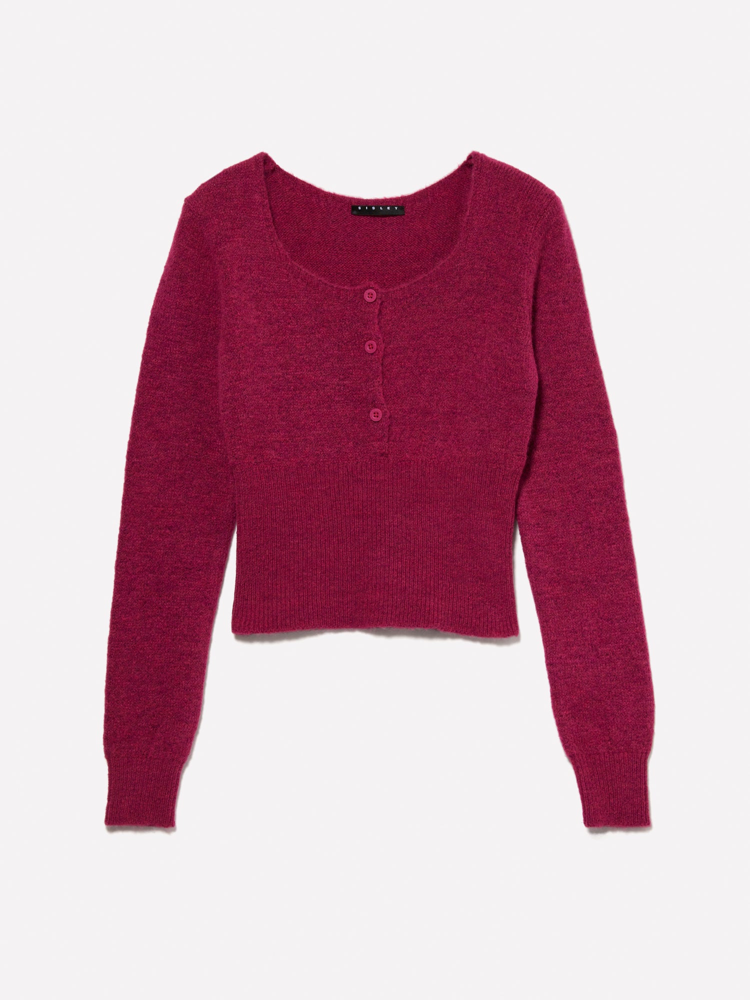 Maglia cropped con bottoncini da bambina fucsia | Sisley young Outlet