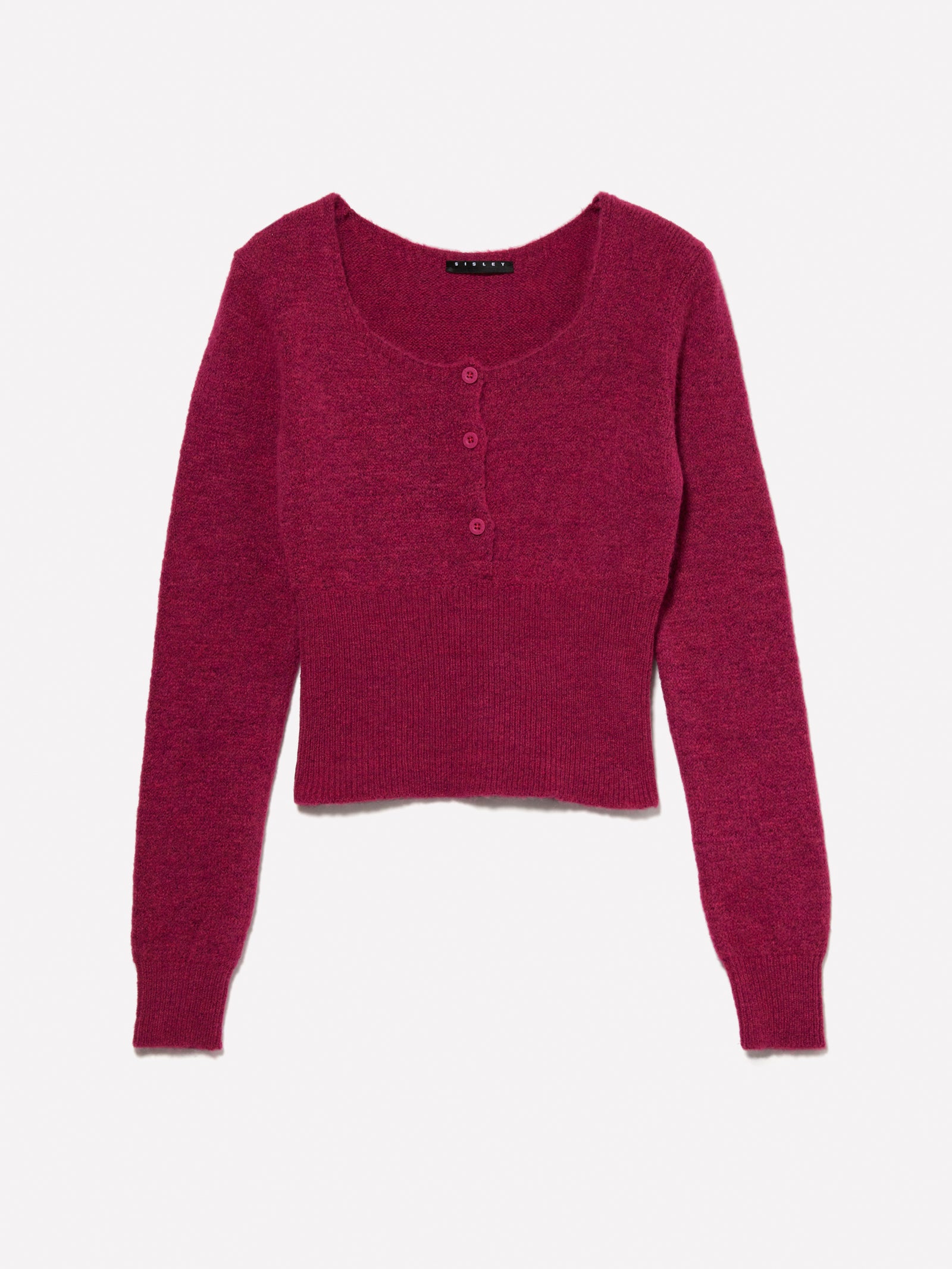 Maglia cropped con bottoncini da bambina fucsia | Sisley young Outlet