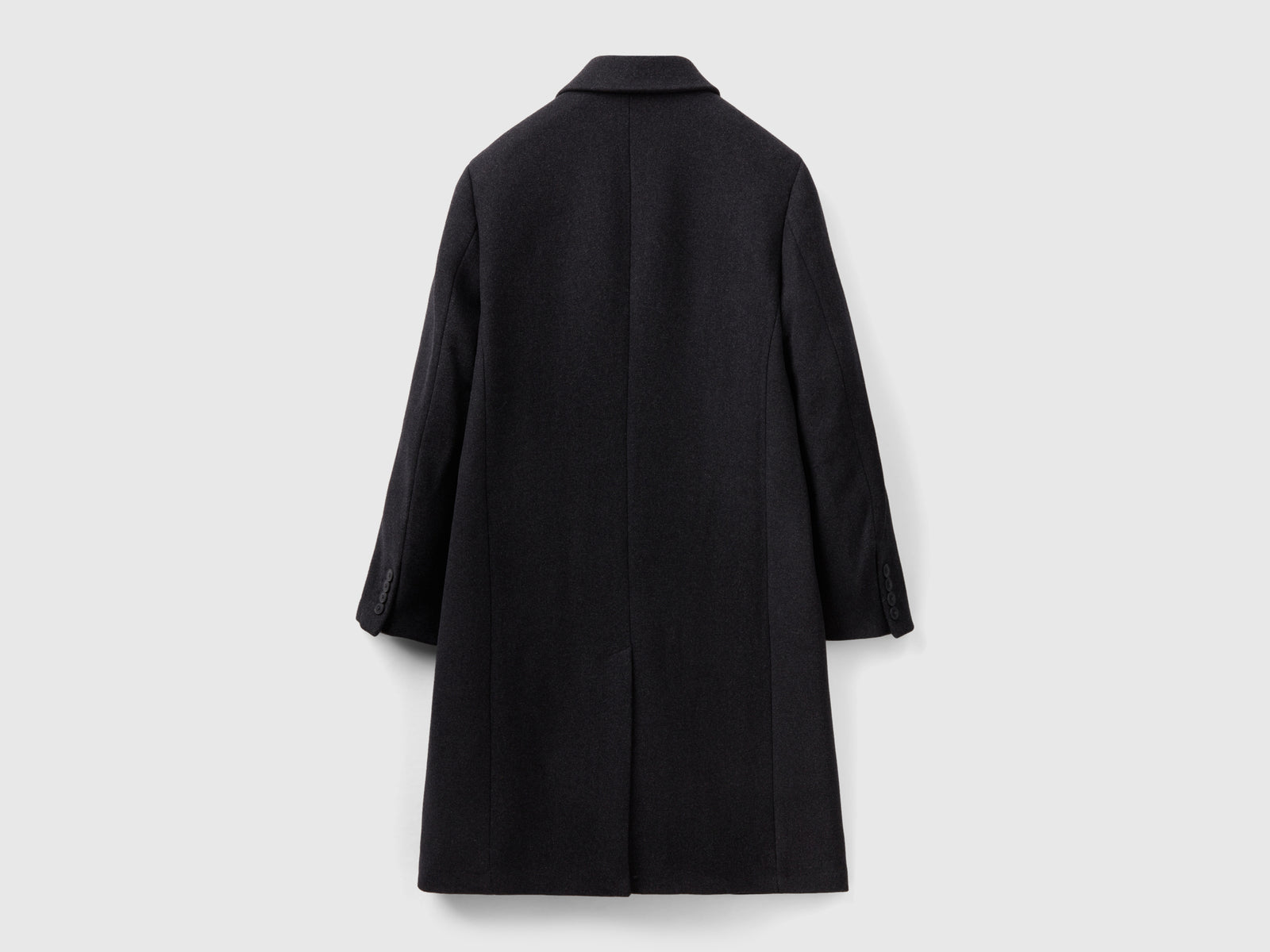 Cappotto doppiopetto slim fit da uomo nero 2 | Benetton Outlet