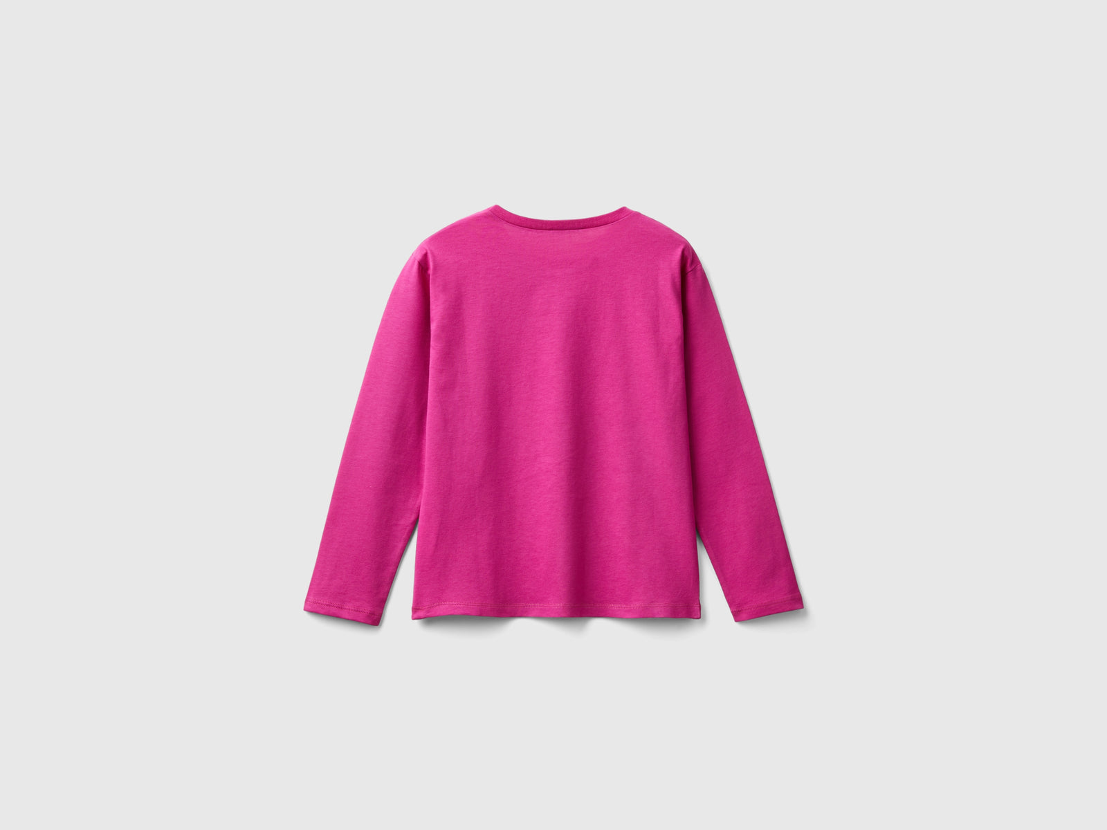 Maglietta con logo in strass da bambina fucsia 2 | Benetton Outlet