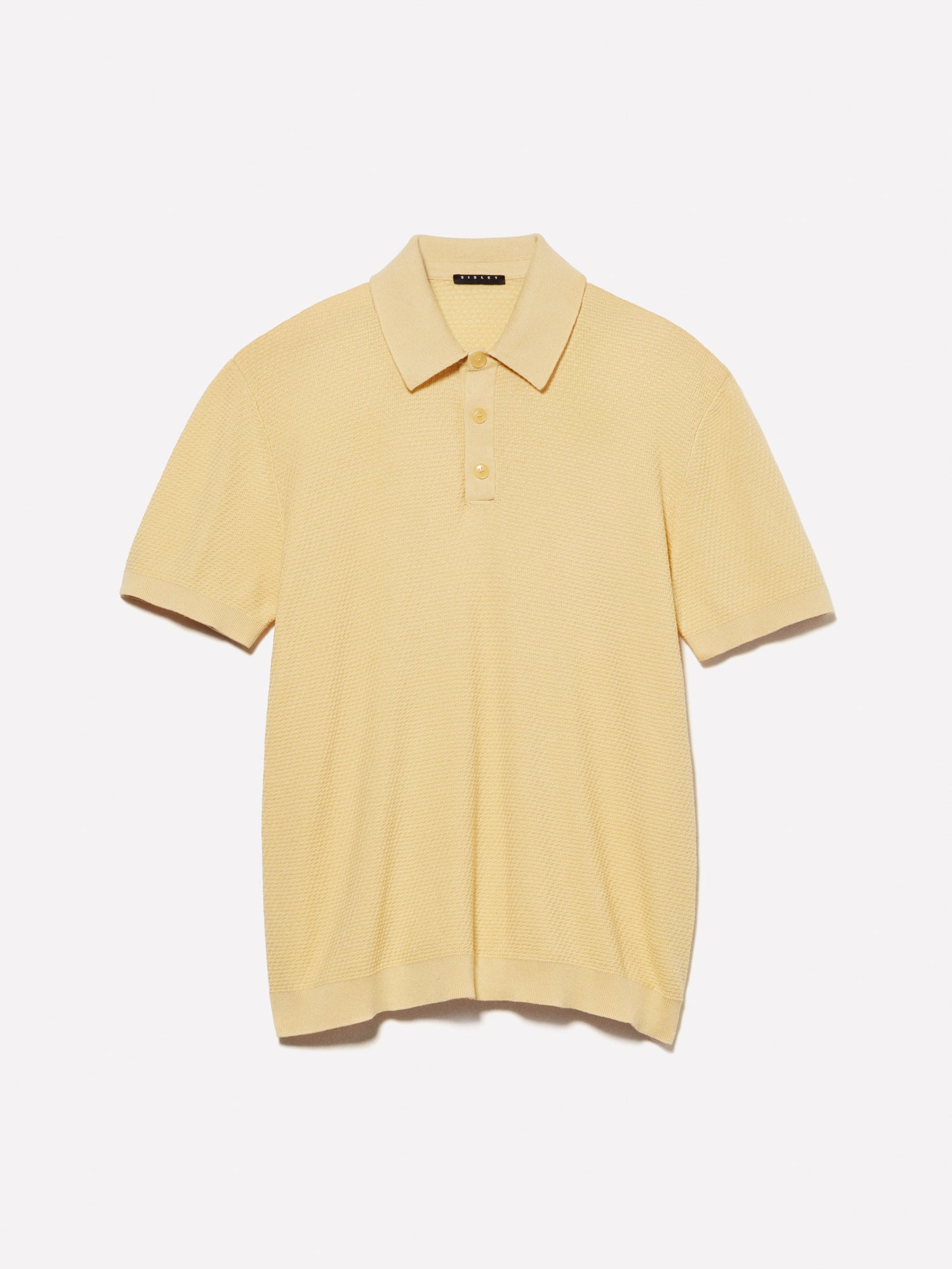 Knitted polo shirt da uomo giallo | Sisley Outlet