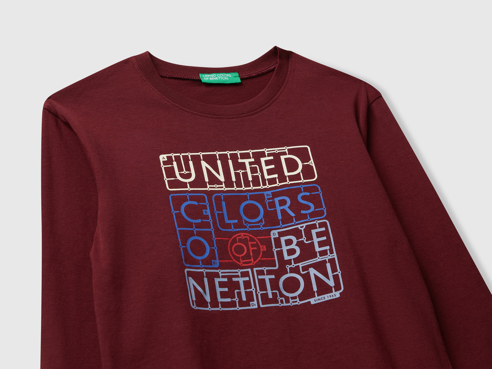 T-shirt con stampa logo da bimbo bordeaux 3 | Benetton Outlet