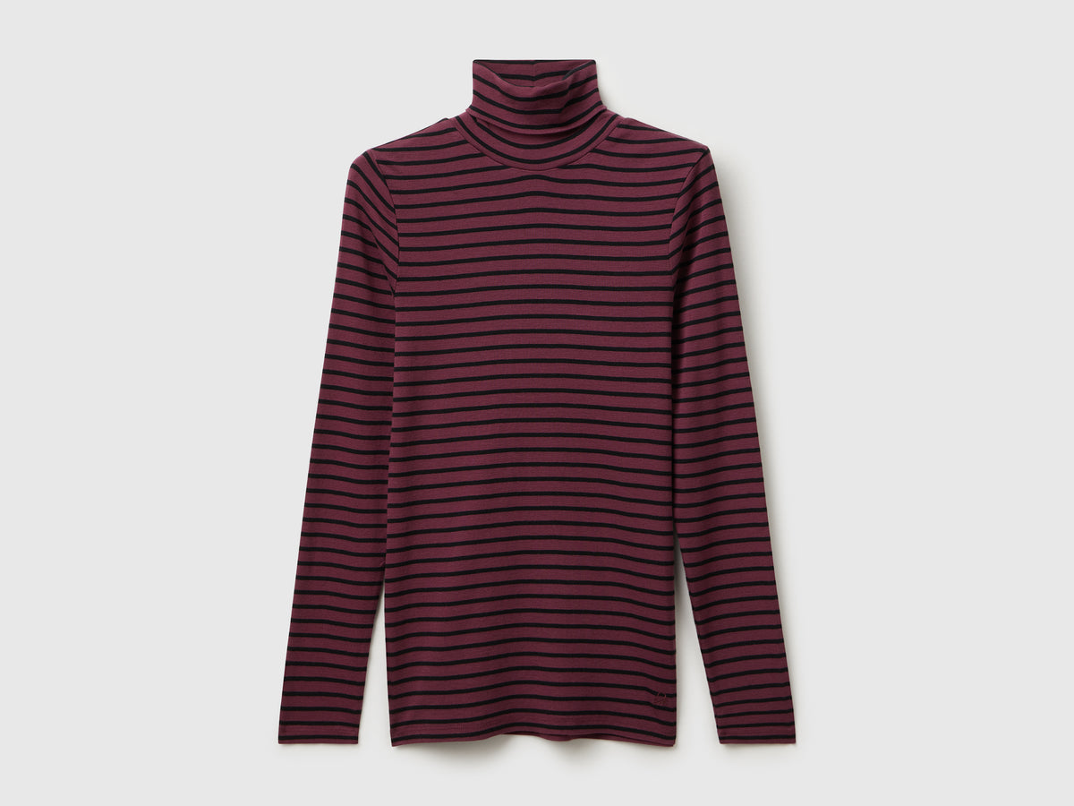 T-shirt lupetto a righe