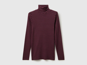 T-shirt lupetto a righe