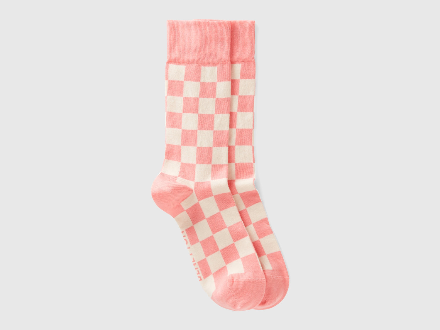 Calzini lunghi a scacchi e da uomo rosa | Benetton Outlet
