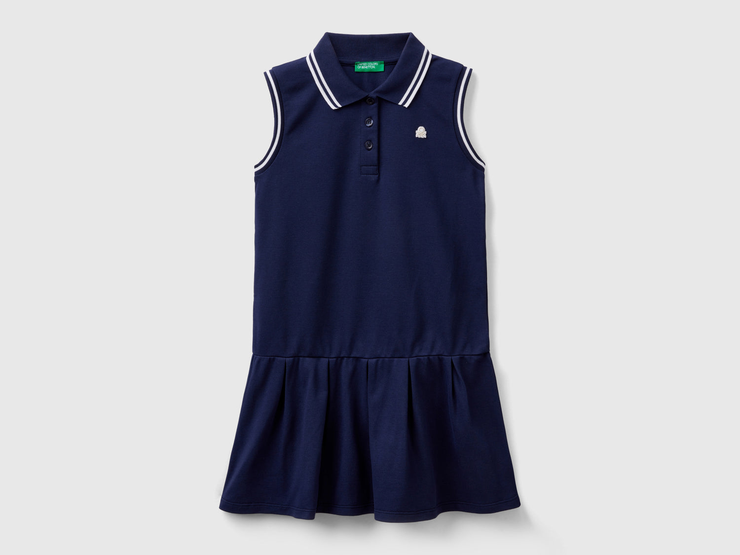 Abito stile polo da bambina blu scuro | Benetton Outlet