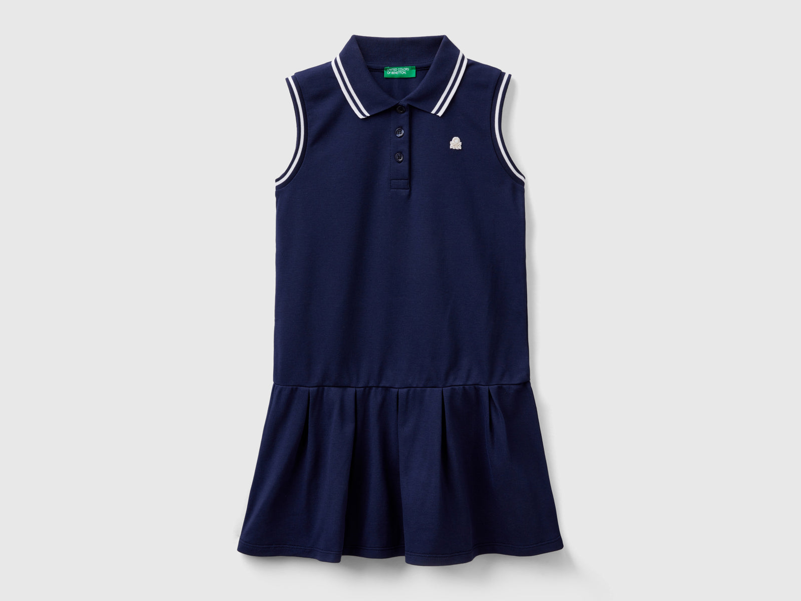 Abito stile polo da bambina blu scuro | Benetton Outlet
