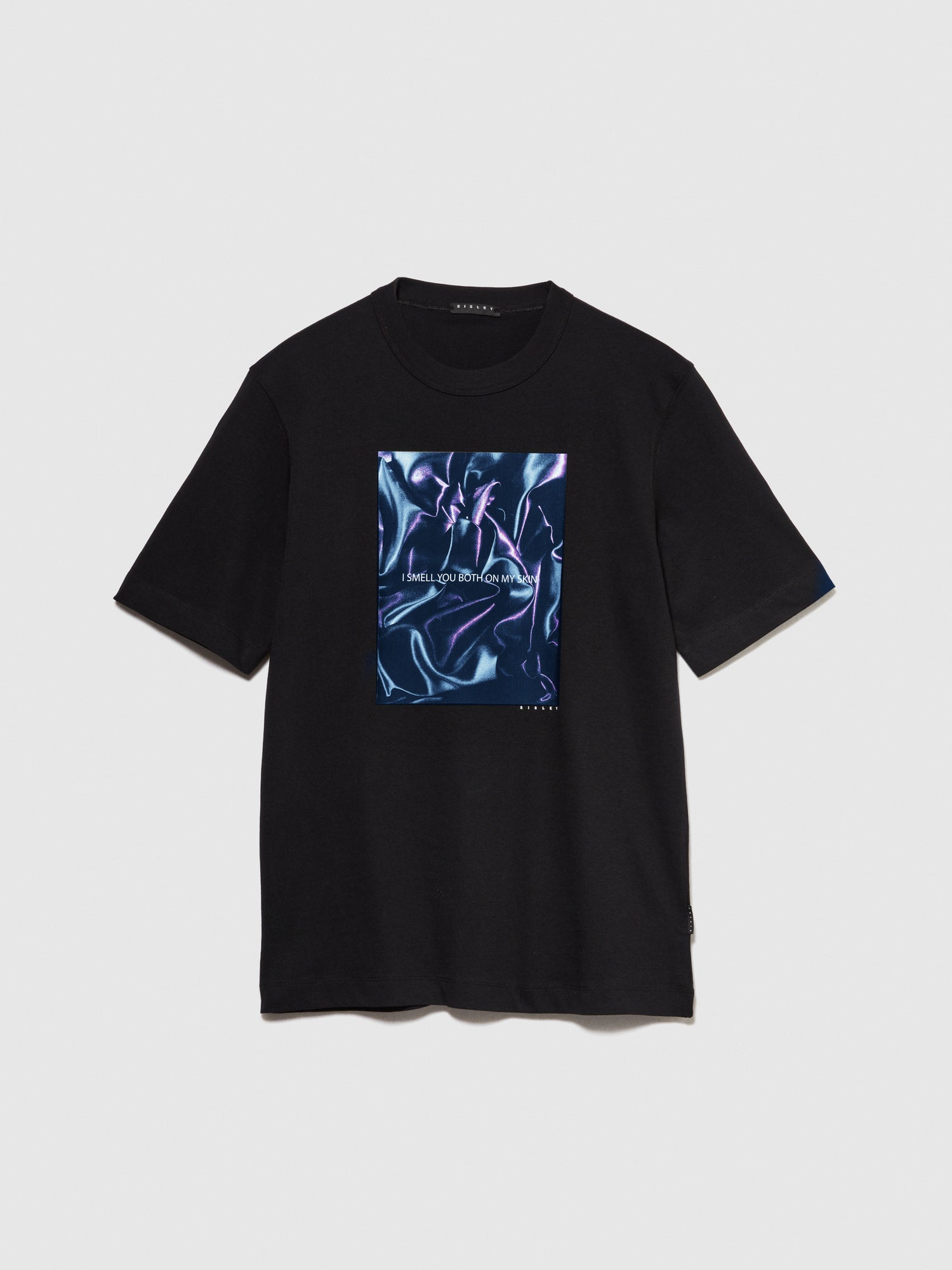 T-shirt con stampa da uomo nero | Sisley Outlet