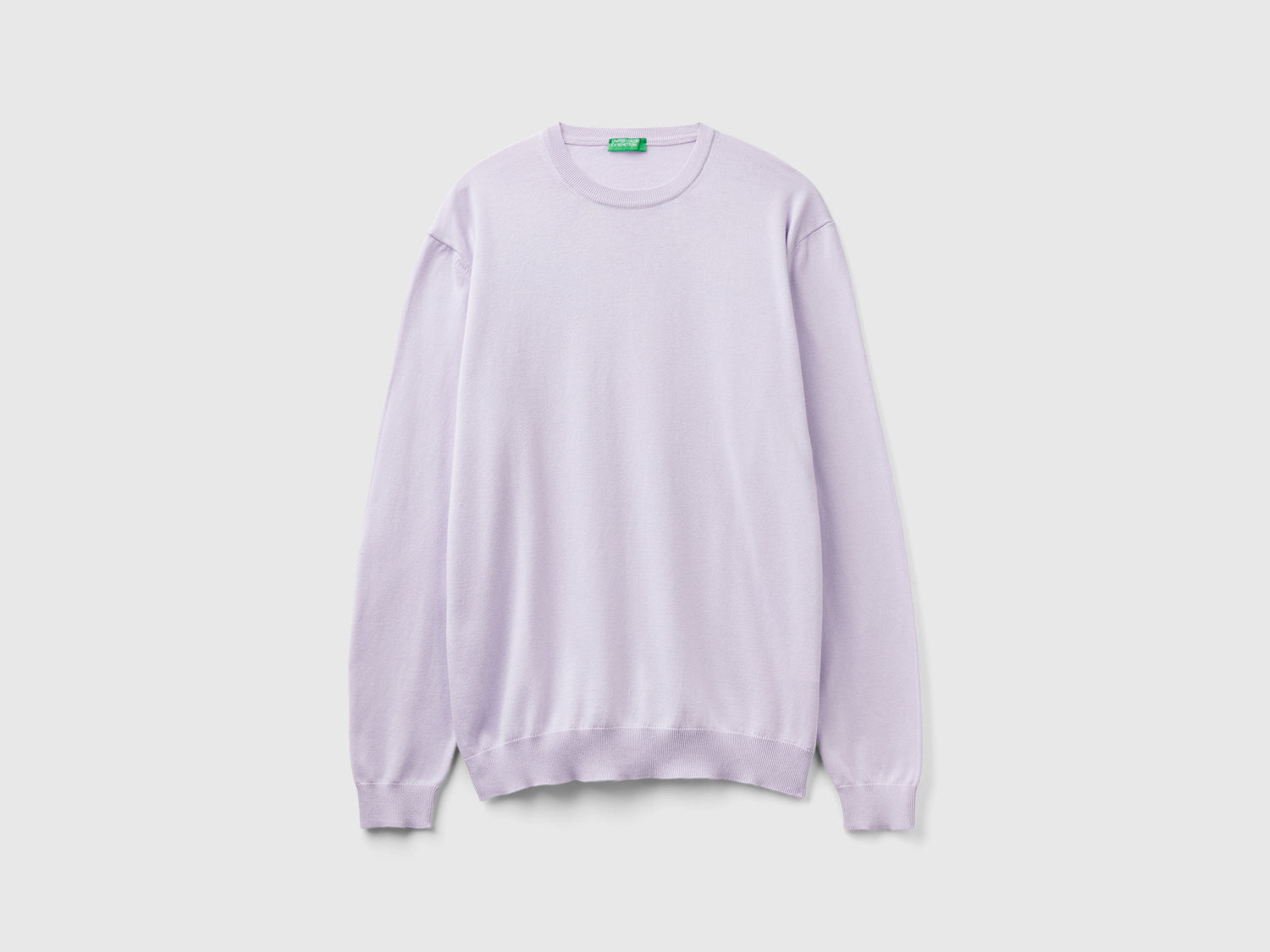 Maglia girocollo 100% cotone da uomo lilla | Benetton Outlet