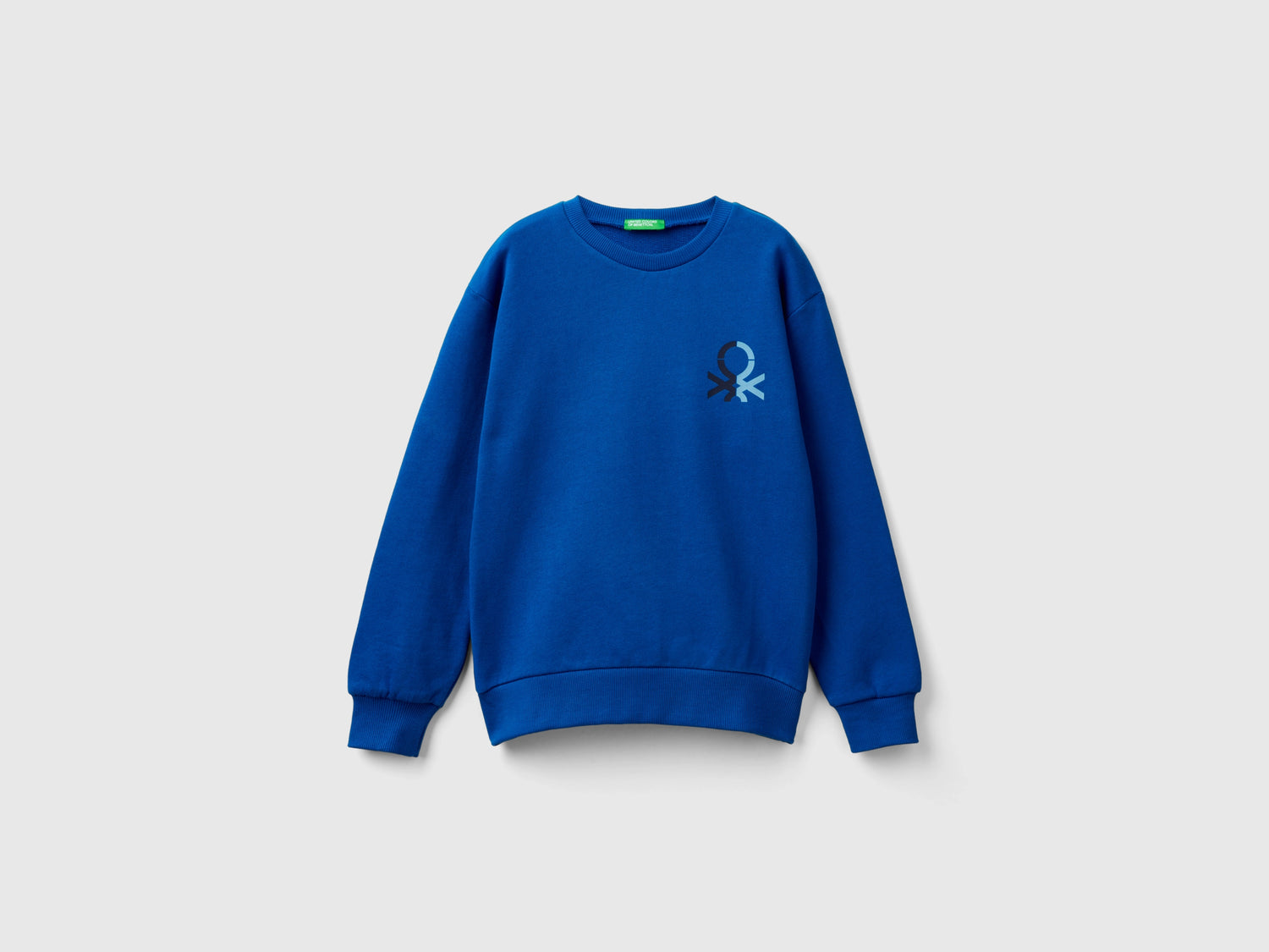Felpa con stampa logo da bambino bluette | Benetton Outlet