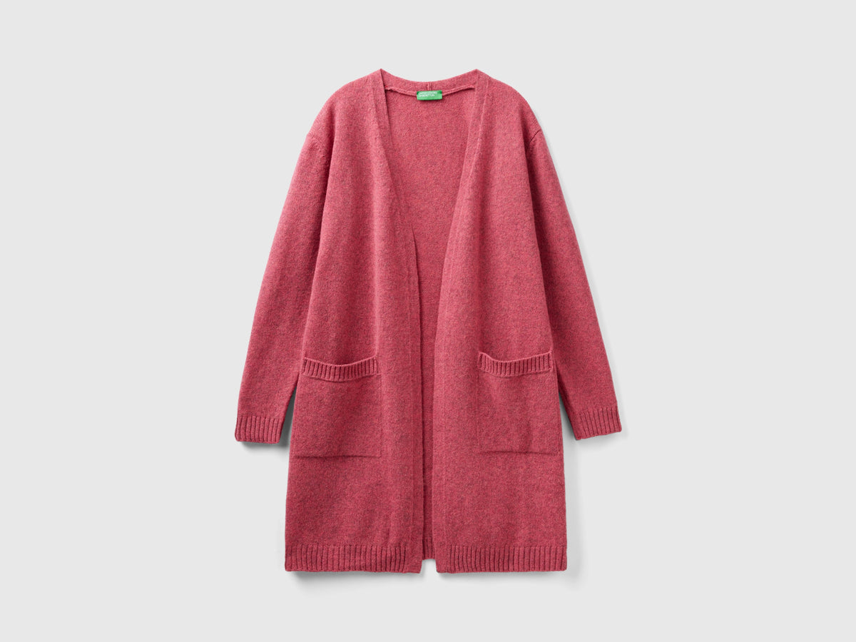 Cardigan lungo in pura lana Shetland