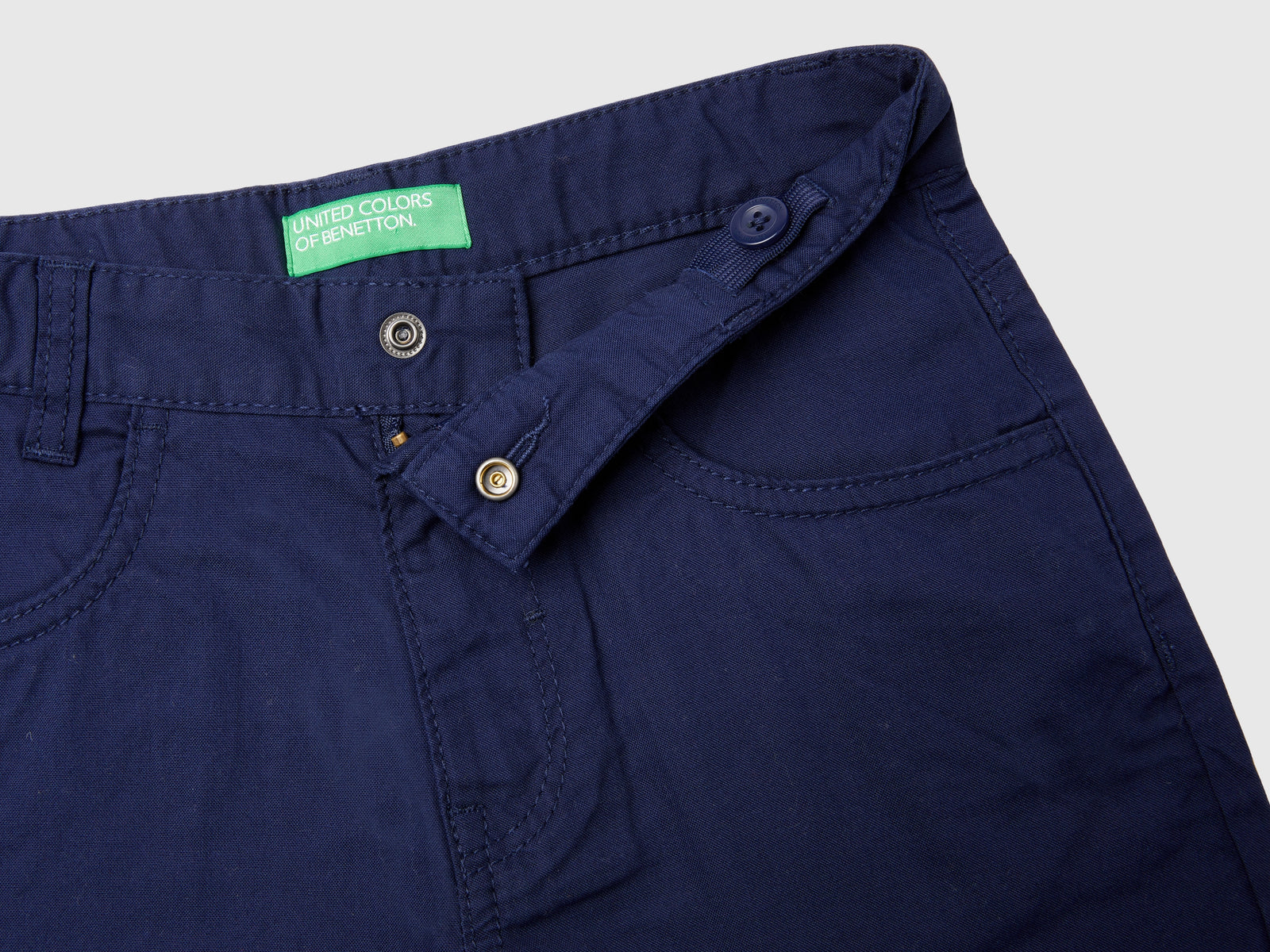 Bermuda in puro cotone da bambino blu scuro 3 | Benetton Outlet