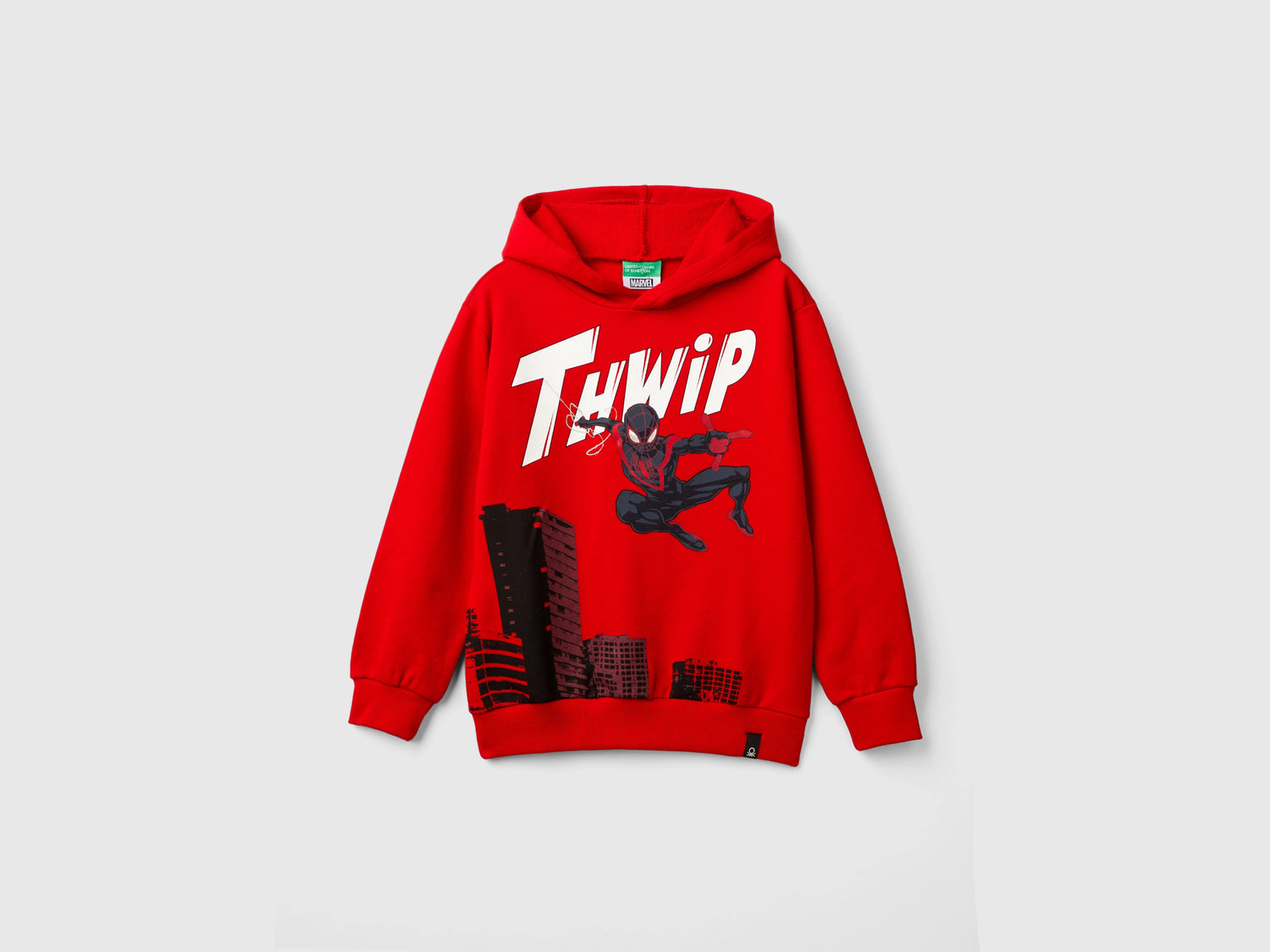 Felpa con cappuccio ©Marvel Spiderman da bambino rosso | Benetton Outlet